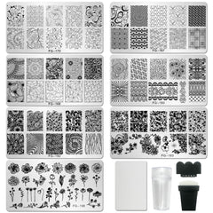 AddFavor nail stamping plate leaves for crisp leaf patterns on nails.