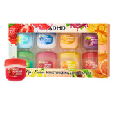 ADMD 8-pack fruit flavor lip balm set displayed for daily moisture