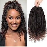 Admutty passion twist 12-inch pre-looped hair close-up for protective styling.
