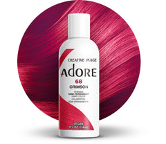 Adore Crimson bottle-pour shows vibrant pigment for bold, even color application.