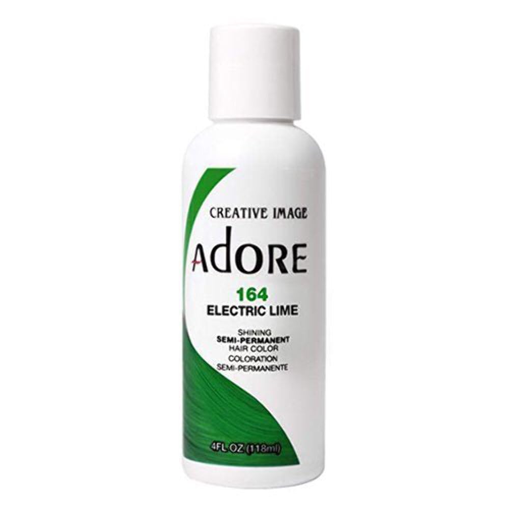 Adore Electric Lime bottle front view; vibrant color for at-home use