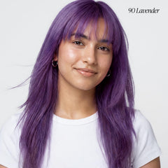 Adore Lavender dye applicator brush demonstrates easy, mess-free application.