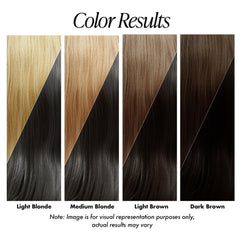 Adore off-black color result on hair with depth and shine.