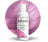 Adore Pink Petal bottle close-up showing vibrant pigment for salon-ready color