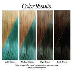Adore 195 Jade applied to hair shows easy, mess-free color results