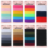 ADRIONE colorful hair ties bulk pack; front view shows variety for versatile styling.