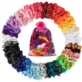 ADRIONE gomas satinadas 60 piezas en colores variados para combinar con cualquier conjunto.