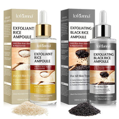 ADSBJUX Exfoliante de arroz negro: botella en primer plano para exfoliación suave facial.