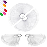 ADULLPONY 200Pcs Nail Swatch Sticks with ring pack for easy color testing and organization.