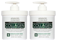 Advanced Clinicals crema colágeno cuerpo botella, hidratación diaria para piel más firme