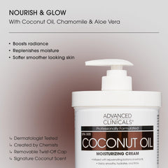 Textura sedosa de la crema corporal Advanced Clinicals para piel suave sin grasa