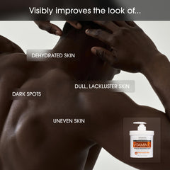 Advanced Clinicals crema corporal vitamina C, enriquecida con vitamina E para tono uniforme.
