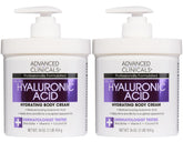 Advanced Clinicals hyaluronic acid moisturizer 2-pack bottle hydrates dry skin