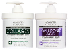 Advanced Clinicals Hyaluronic Acid Moisturizer bottle for daily hydration.