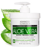 Advanced Clinicals Loción Aloe Vera: botella mostrando hidratación suave para piel seca