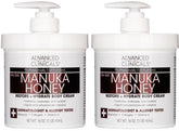 Advanced Clinicals Manuka Honey Body Cream bottle two-pack on display for dry skin care