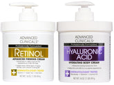 Advanced Clinicals retinol body cream bottle for daily hydration and firmer-looking skin