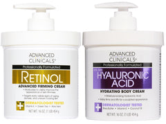 Advanced Clinicals retinol body cream bottle for daily hydration and firmer-looking skin