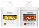 Advanced Clinicals retinol body cream jar close-up showing rich texture for smoother skin