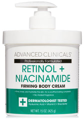 Advanced Clinicals Retinol Loción Cuerpo, bote: piel más firme y suave.