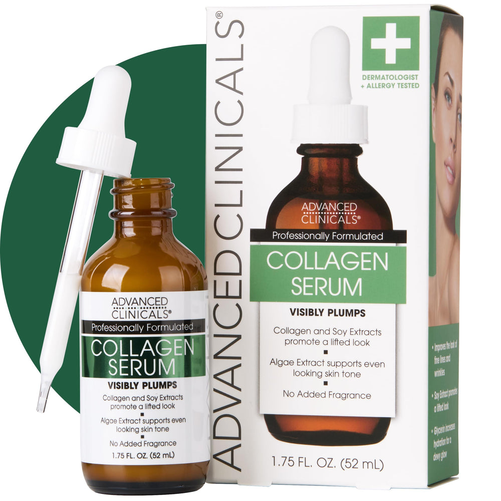 Advanced Clinicals Sérum de colágeno para el rostro, hidrata y suaviza la piel.