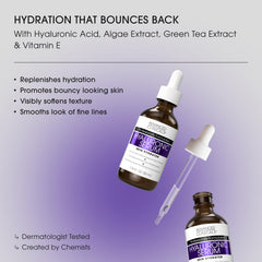 Advanced Clinicals suero hialurónico rostro, plenitud suave para piel más rellena.