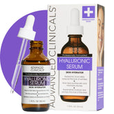 Advanced Clinicals suero hialurónico rostro, hidratación intensa y piel suave.