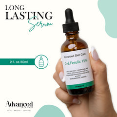 Advanced Skin Care Vitamin C Serum dropper applying formula for daily radiance