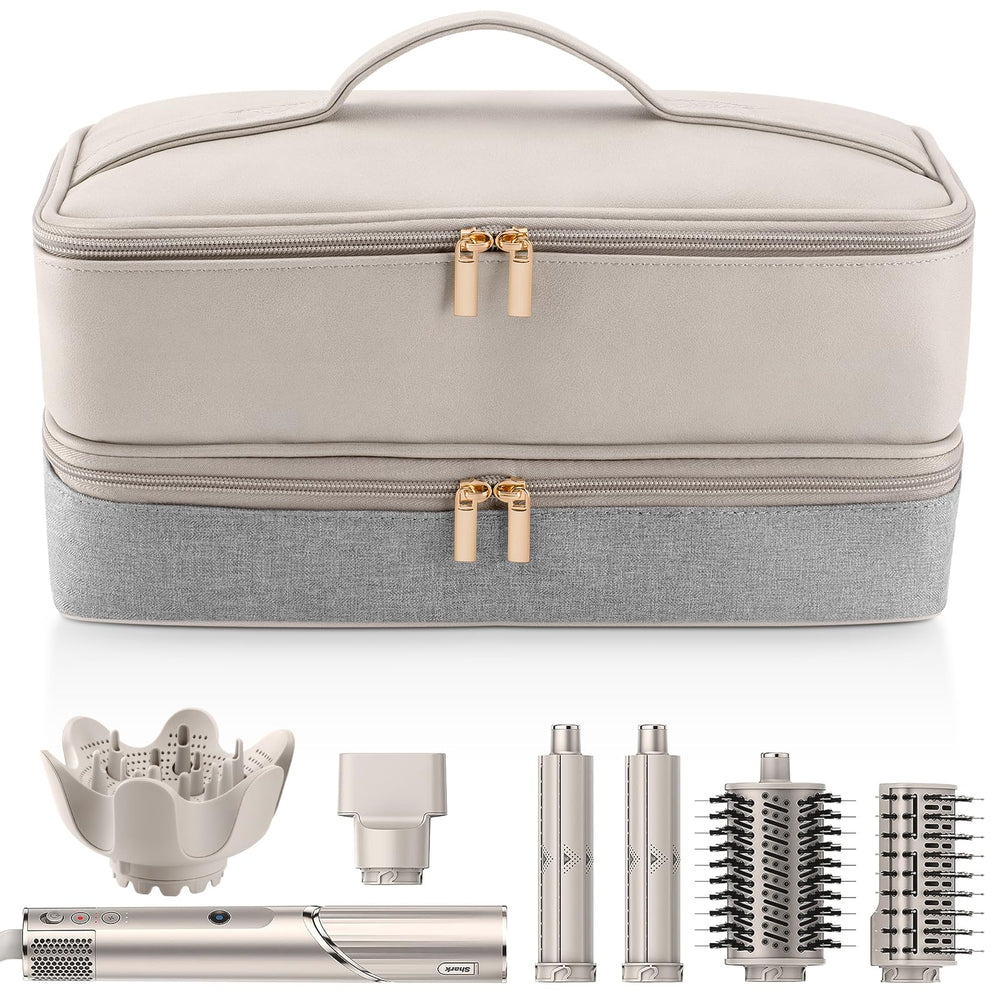 Adworte travel hair-dryer case double-layer design for safe, organized storage