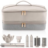 Adworte travel hair-dryer case double-layer design for safe, organized storage