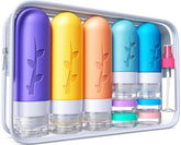 Aeomni 19-pack travel bottles setup for tidy packing and spill-free travel.