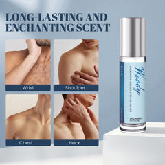 Travel-case view of Aeshory pheromone perfume, showcasing portable roll-on packaging.