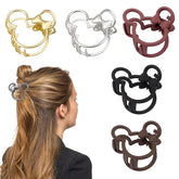 Aesnoun mouse-ear resin hair clip in gold offers secure hold for daily styling.