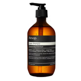 Aesop Classic Shampoo bottle front, showcasing premium design and plant-based cleansing benefits.