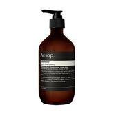 Aesop conditioner bottle front highlighting a nourishing formula for all hair types.