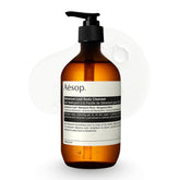 Aesop Geranium Leaf Body Cleanser bottle for a refreshing daily cleanse.