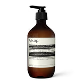 Aesop Resurrection Aromatique Hand Balm packaging signals premium nourishment for hands.