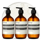 Aesop Resurrection Nourishing Hand Wash bottle demonstrates a gentle, hydrating cleanser for everyday hands.