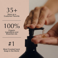 Aesop Resurrection Nourishing Hand Wash foam captures luxurious lather for gentle cleansing.