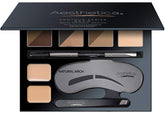 Aesthetica Brow Contour Kit mirrored compact showcases six powder shades for custom brow shading on the go