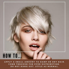 Affinage Kitoko Oil Treatment applying on hair for nourishment and frizz control