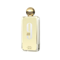 Afnan 9 AM top notes highlight mandarin and pink pepper for an uplifting opening