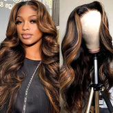 Afribye 30 inch highlight body wave lace front wig with natural shine and versatile styling
