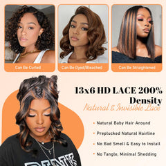 Afribye ombre highlight wig offers versatile color transitions for outfits.