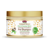 African Pride Moisture Miracle pre-shampoo detangler bottle with aloe for smoother detangling
