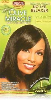 African Pride Olive Miracle 1 Touch-Up Kit packaging for easy at-home use
