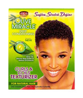 Texturizador African Pride Olive Miracle Curls Texturizer, bote frontal para definir rizos