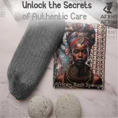AFRIKI net sponge used on all skin types for refreshing cleansing.