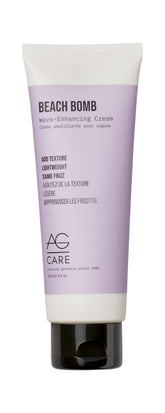 AG Care Beach Bomb on damp hair creates beachy waves.