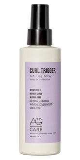 AG Care Curl Trigger Defining Spray bottle offers long-lasting curl hold for defined waves.